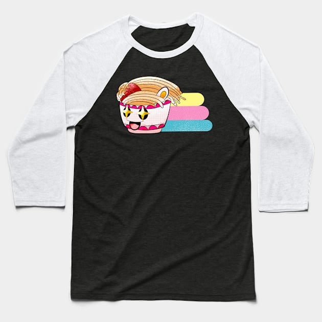 Ramen Japanese Noodles Kawaii Anime Japan Baseball T-Shirt by Foxxy Merch